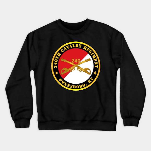 T-Shirt - Army - 240th Cavalry Regiment - Branch, Owensboro, Ky - Red - White X 300 Crewneck Sweatshirt by twix123844